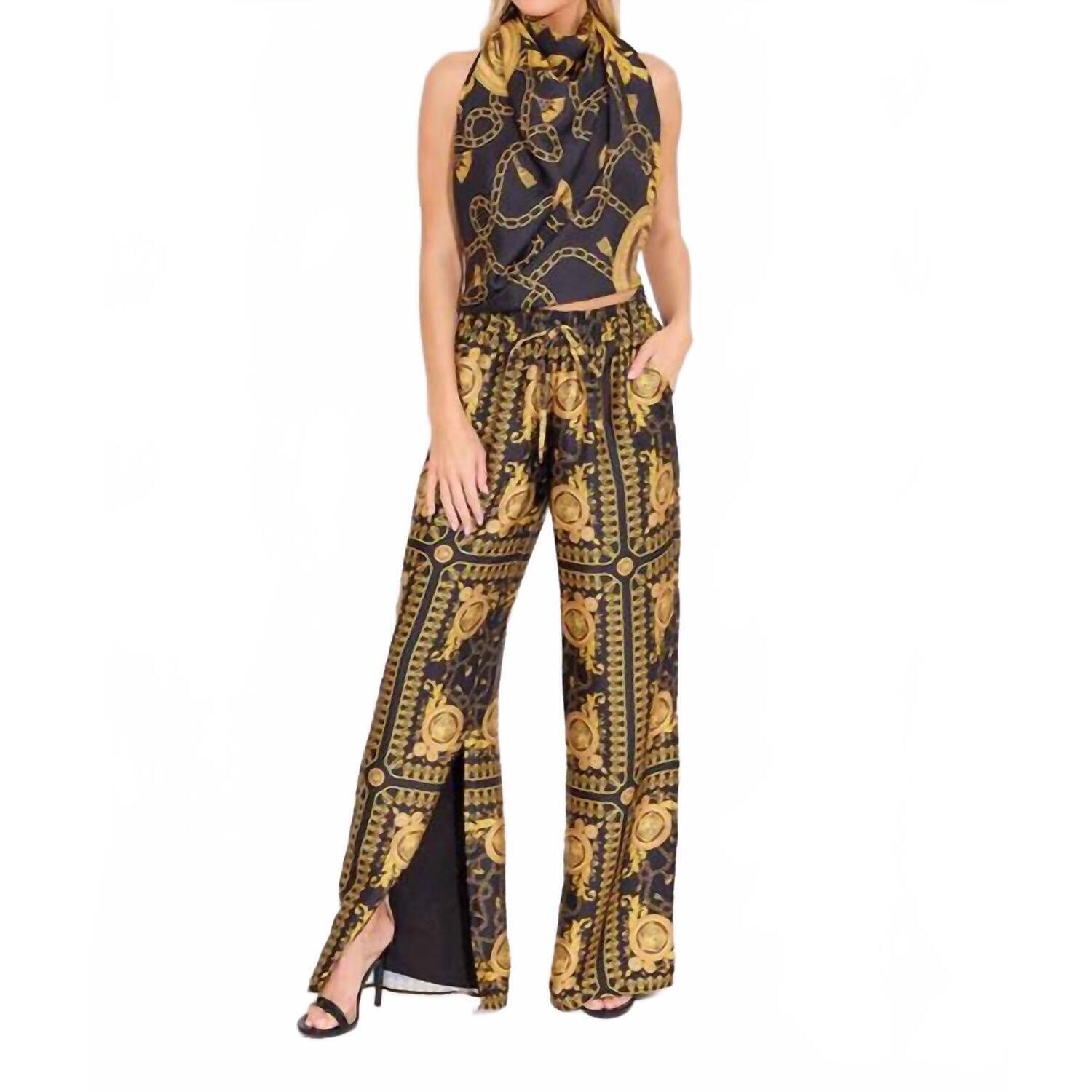 New Alden Adair Penny Pant With Side Slit In Donatello